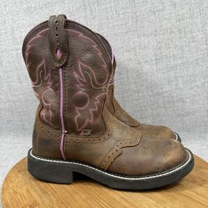 Justin Boots Women's 6.5 B Gypsy Cowgirl Western Leather